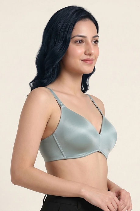 Zivame At Work Padded Non Wired 3/4Th Coverage T-Shirt Bra - Gray Mist — image 3